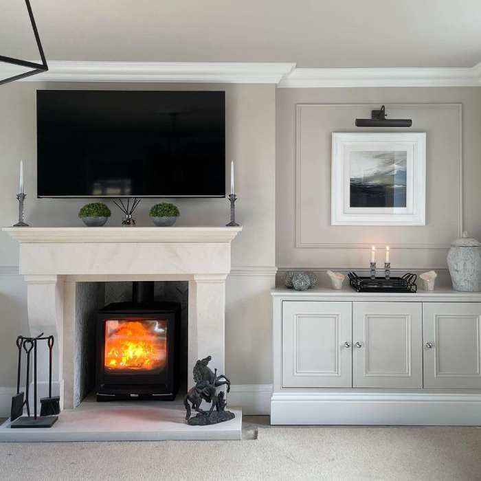 Gallery Fradswell Inglenook Iberian Limestone Fireplace