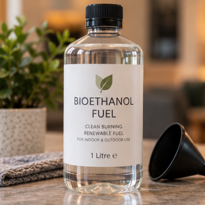 Preparing bioethanol fuel for a cool unlit fire