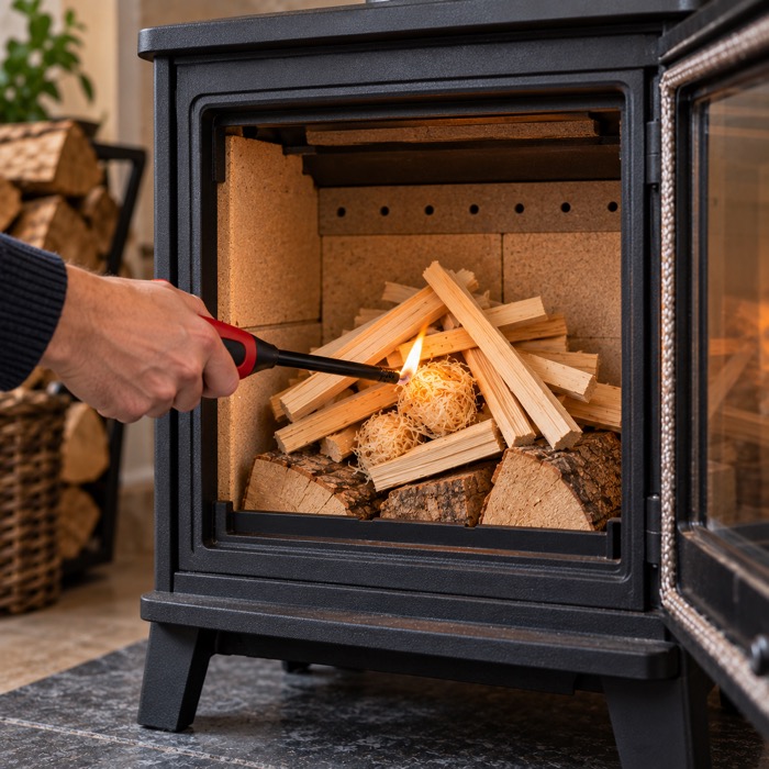 Lighting the Log Burner